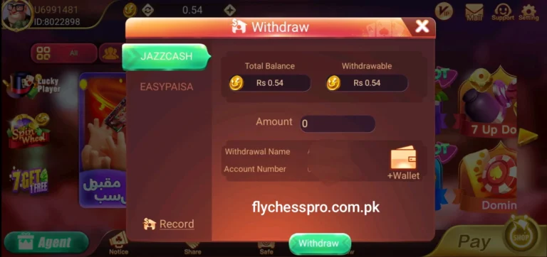 Fly Pro Chess Withdraw
